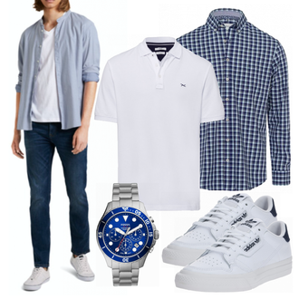 Outfit mit Grau Sneaker Adidas Originals "Alltags Outfit"