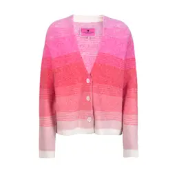 Kardigan 'Lori' pink / melounová / světle červená / offwhite