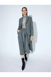 Double Breasted Regular Fit Blazer Jacket with Pockets
