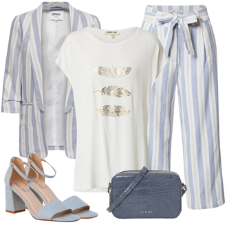 Outfit s Šedá/Modrá Taška/Dlouhá tylová sukně/Doplňek Ted Baker "Skvělé pro práci"