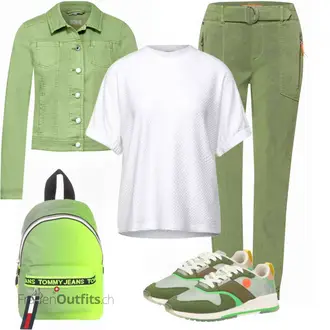 Outfit mit Grün Sneaker SCOTCH & SODA "Leichtes Outfit"