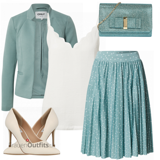 Outfit mit Rosa/Beige/Blau Schuh High Heel Steve Madden "Toller Look für den Frühling"