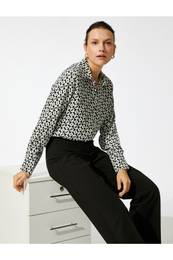 Long Sleeve Chain Patterned Shirt