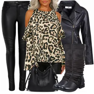 Wetlook Outfit mit Schwarz/Braun/Beige/Rot/Weiß ausgefallene tunika/Außergewöhnliche Bluse/Ärmellose Bluse/VolantBluse/Gemusterte Bluse/Crash­Bluse/Verspielte Bluse/Bluse Oberteil/DruckBluse YOINS "Trendiges Herbst Outfit"Look: Sexy, Jazz, Coole, Mom, Outdoor, Italienische, Spanische, Oversize, Lagenlook, Schick, Edel, Safari, Ausgefallene, Elegant, Glamourös, Wetlook
