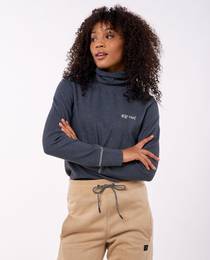 MICRO POLAR FLEECE Black Marled Sweatshirt