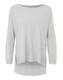Noisy may Strickpullover mit Seitenschlitzen hellgrau