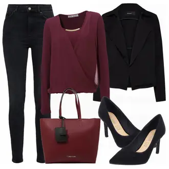Outfit mit Blau High Heel Buffalo "Heine blus"