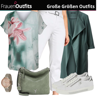 Outfit mit Rosa/Gold Kettenuhr/Armbanduhr Lacoste "Perfekt Für Mollige"