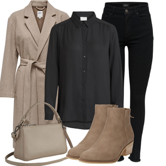 Avec des Franges tenues avec Noir/Blanc Jeans avec Fente/Jean Taille Haute/Veste d'Hiver/Jean Taille Basse/Jean Coupe Slim/Jeans Thermiques/Chaussures en Cuir/Jean Motard/Jean Push-up Only "Tenue d'automne pour la vie de tous les jours"