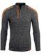 Tazzio TZ-3570 Herren Winterpullover/Grobstrick-Pullover, mit Aufnähern Gr. M, Grau - Kohle