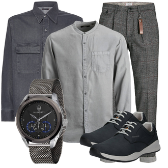 Outfit mit Schwarz Sneaker Camel Active "Casual Business Outfit"