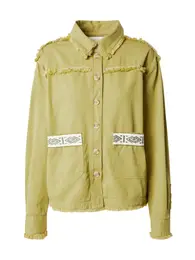 Přechodná bunda 'YASTokka' khaki / oranžová / černá / bílá