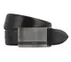 Bugatti Gürtel Leder Herrengürtel Ledergürtel Kürzbar 35 mm Schwarz 520, Länge:100, Farbe:Schwarz