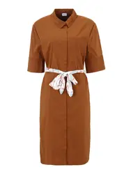 s.Oliver BLACK LABEL Blusenkleid creme / nude / türkis / braun