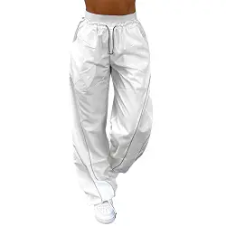 Fauean Damen Low Waist Cargo Jeans Gerade Breites Bein Baggy Denim Hosen Y2k Indie Aesthetic Vintage Jeanshosen 90er Streetwear
