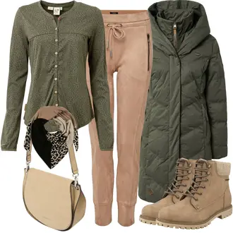 Gefütterte Outfit mit Beige/Khaki/Braun Klassischer Stiefel/Wasserdichter Stiefel/TrekkingStiefel/SpringerStiefel/Winter Stiefelette/Gefütterte Stiefelette/Wattierte Stiefel/Herren Lederschuhe/SchnürStiefel/Winter Stiefel Tom Tailor "Cooles Winter Outfit"