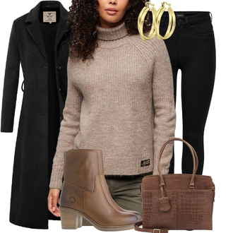 Slim fit Outfit met zwart/wit/purper Women's Trenchcoats/Wintermantel Lange Winterjas/Wollen Mantel/Wollen Winterjas/Trenchcoat/Militaire Mantel/Lange Mantel/Lange mantel/Geklede Mantel/Slip Jas versano "Winterlook Voor Modieuze"