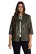 Ulla Popken Damen große Größen Übergrößen Plus Size Blazer, Lederoptik, Reverskragen, 3/4-Arm teichgrün 54+ 794438423-54+