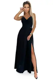 Elegant long maxi dress with straps