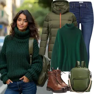 outfit mit Roza Zimski Pulover/Pulover iz pliša/Pulover z ovratnikom/Pulover Nicki/Žametni Pulover/Bleščeči pulover/Osnovni Pulover/Teddy Pulover/Kratek Pulover/Prevelik Pulover/Pleteni Pulover/Preprost Pulover Hugo "Zimski outfit"