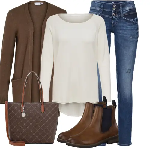 Outfit in herbstlichen Farben