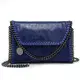 Valleycomfy Damen Handtaschen Clutches Elegante Schultertasche Handtasche Metallic Kette Riemen PU Leder Cross Body Taschen (Blau Neu)