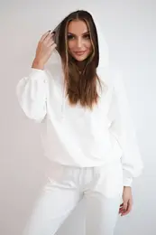 Hoodie set ecru