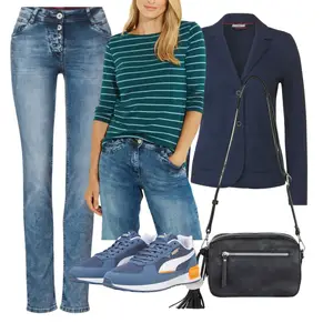 Herfst Outfits Prachtige met Sportschoenen CECIL "Herfstse vrijetijdskleding"look: Prachtige, Casual, Modern, Rad, Strakke pasvormpasvorm, Iers