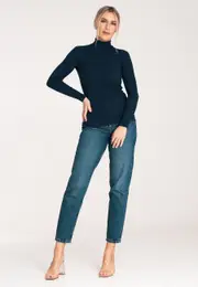 Woman's Blouse M1058 Navy Blue