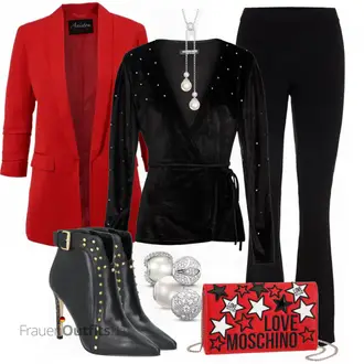 70er Outfit mit Schwarz Hose Große Größe/Leggings Große Größe/Schlaghose/Flared Leggings/Ausgestellte Hose/Schlaghose Leggings VERO MODA "Aniston blazer"Look: Uni, 70er, Coole, Disco, Nahtlos, Skater, Techno, Outdoor