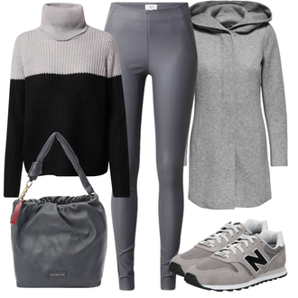 Outfity na zimu Pohodlný s Světle šedá/Šedá/Tmavě šedá/Černá Svetr Carmen/Zimní Svetr/Rolák/Jednoduchý Svetr/Kašmírový Svetr/Svetr Niki/Svetry 2 v 1/Vlněný Svetr/Pletený Svetr Only "Zimní outfit pro volný čas"Look: Layered, Blokování barev, Nadrozměrné, Pohodlný