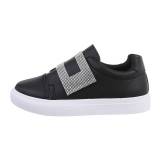 Schwarze Sneakers mit Klettverschluss image