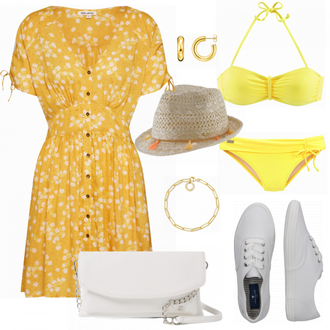 Outfit mit Gelb BILLABONG "BILLABONG Kleid"