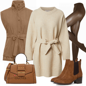 Herbst Outfits mit Schwarz Strumpfhose Falke "Trendiges Herbst Outfit"