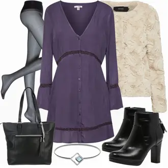 Party Outfits mit Blau Stiefel About You "Party Outfit festlich"