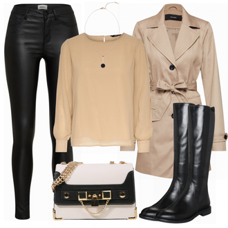 Outfit mit Blau Stiefel Vagabond Shoemakers "Only Beigh Look"