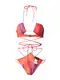 Misspap Bikini dunkellila / orange / pink