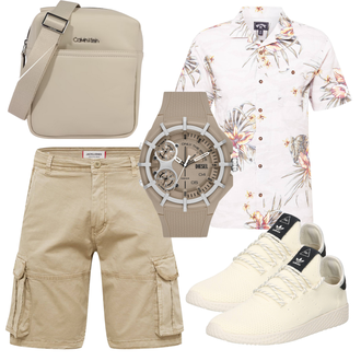 Outfit mit Grau Casual Hemd BILLABONG "Super für die Freizeit"
