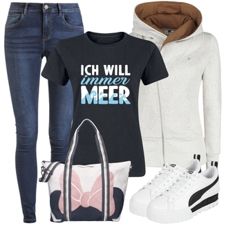 Outfit mit Schwarz sprüche "Freizeit Outfit"