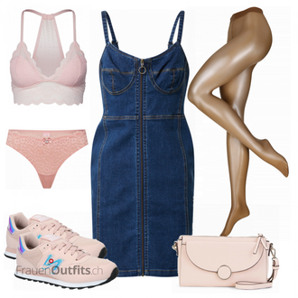 Outfit mit Blau Kleid Karl Kani "Frühlings Outfit"