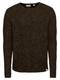 Only & Sons Pullover ''''onsSATO MULTI CLR KNIT NOOS'''' dunkelbraun / senf