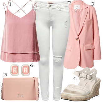 Svatovski gost Outfit sa Pink Odijelo Object "Tvoj otmjeni outfit"