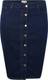 Lost Ink Plus Rock ''''BUTTON THROUGH DENIM PENCIL'''' blue denim