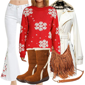 Daunen Outfit mit Creme/Grau Langer Wintermantel/Langmantel/Langer Mantel/Schmal Geschnittener Mantel CCOOfhhc "70er Jahre Frauenlook"