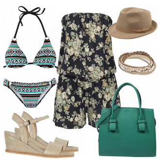 Outfit mit Grau Bademode Lascana "beauty"