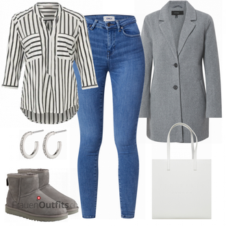 Outfit mit Grau Stiefel UGG "Toller Freizeitlook"