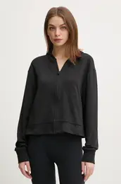 Pulover enski, rna barva, s kapuco, LV00QS7504