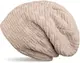 styleBREAKER warme Feinstrick Beanie Mütze mit Flecht Muster und sehr weichem Fleece Innenfutter, Unisex 04024058, Farbe:Beige