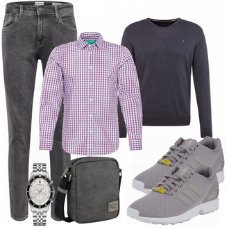 Business Outfits mit Grau/Schwarz Jeans SELECTED HOMME "Business Look"