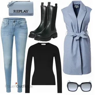Outfit mit Grau Gucci "Stilvoller Freizeitlook"